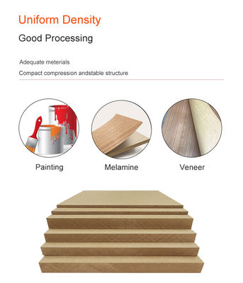 1.5-25mm carta di melamina di fronte MDF Board 22X1220X2440mm per resistenza all'umidità in Thailandia